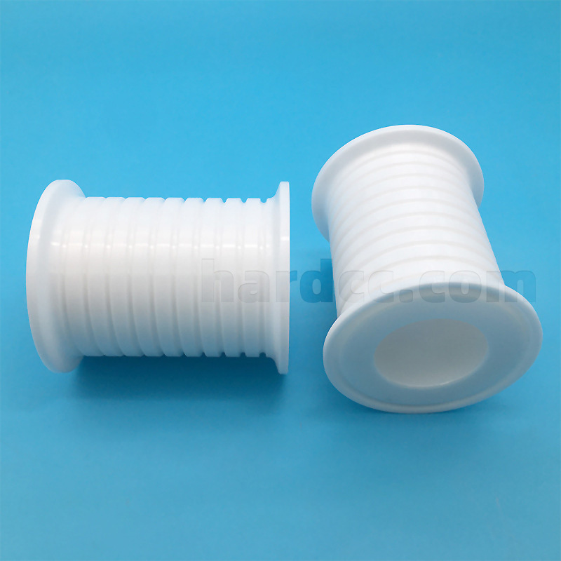 耐高溫工業(yè)陶瓷-固定空心管絕緣多槽陶瓷輪俯視圖