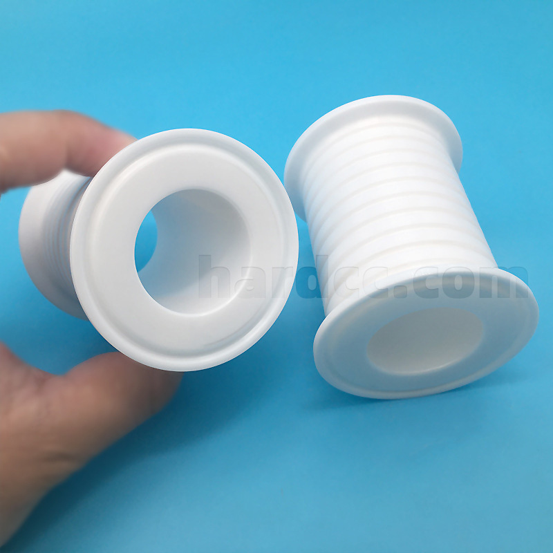 耐高溫先進(jìn)陶瓷-固定空心管絕緣多槽陶瓷輪正視圖